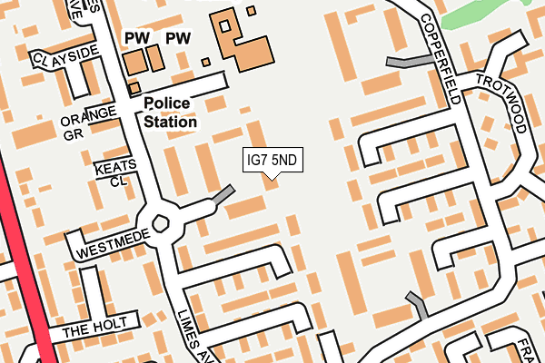 IG7 5ND map - OS OpenMap – Local (Ordnance Survey)