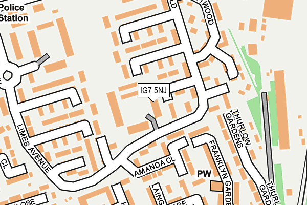 IG7 5NJ map - OS OpenMap – Local (Ordnance Survey)