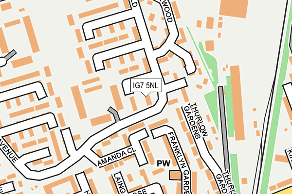 IG7 5NL map - OS OpenMap – Local (Ordnance Survey)