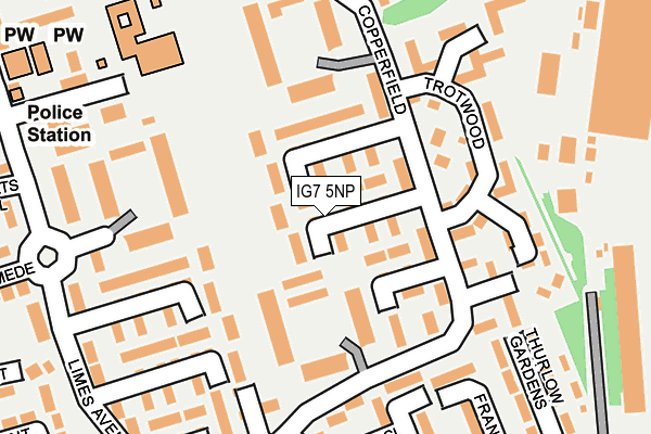IG7 5NP map - OS OpenMap – Local (Ordnance Survey)