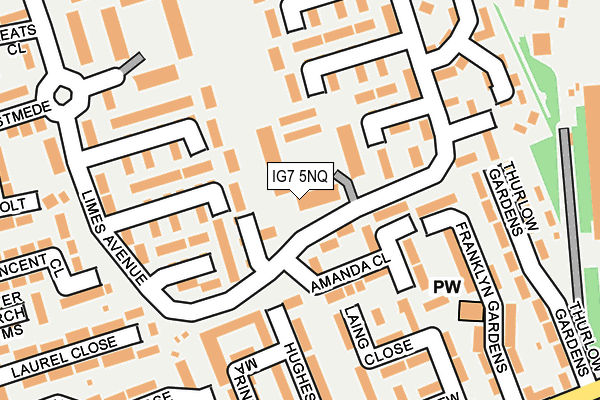 IG7 5NQ map - OS OpenMap – Local (Ordnance Survey)