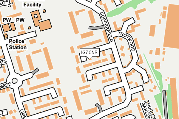 IG7 5NR map - OS OpenMap – Local (Ordnance Survey)