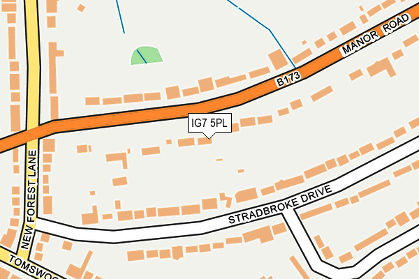 IG7 5PL map - OS OpenMap – Local (Ordnance Survey)
