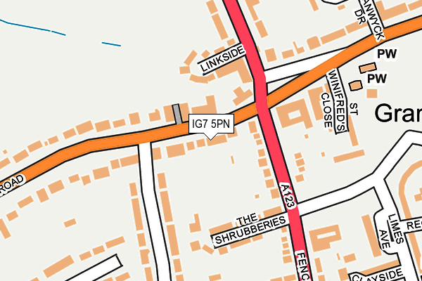 IG7 5PN map - OS OpenMap – Local (Ordnance Survey)