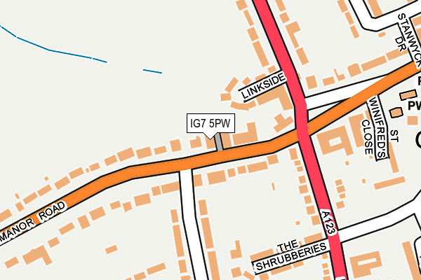 IG7 5PW map - OS OpenMap – Local (Ordnance Survey)