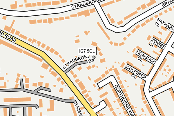 IG7 5QL map - OS OpenMap – Local (Ordnance Survey)