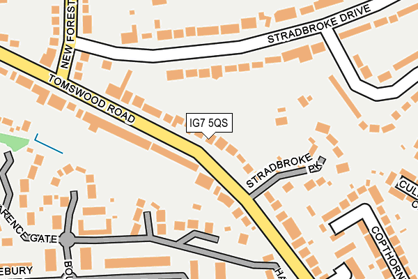 IG7 5QS map - OS OpenMap – Local (Ordnance Survey)