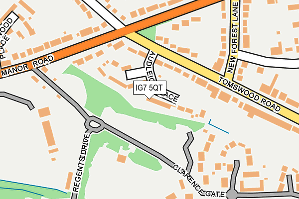 IG7 5QT map - OS OpenMap – Local (Ordnance Survey)