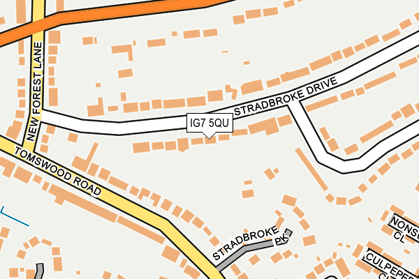 IG7 5QU map - OS OpenMap – Local (Ordnance Survey)