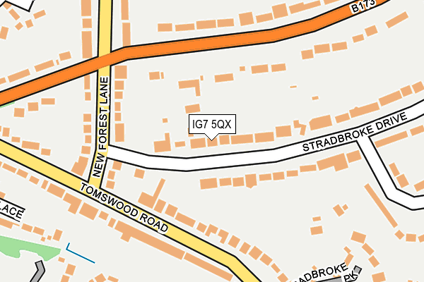 IG7 5QX map - OS OpenMap – Local (Ordnance Survey)