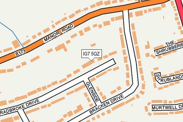 IG7 5QZ map - OS OpenMap – Local (Ordnance Survey)