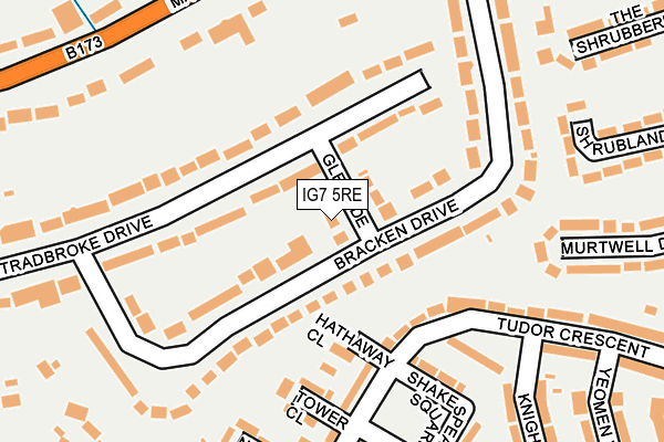 IG7 5RE map - OS OpenMap – Local (Ordnance Survey)