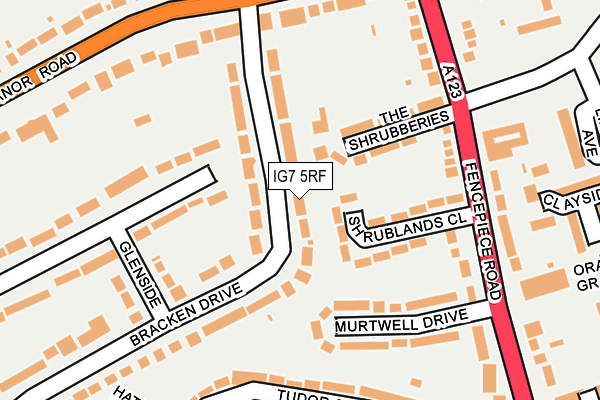 IG7 5RF map - OS OpenMap – Local (Ordnance Survey)