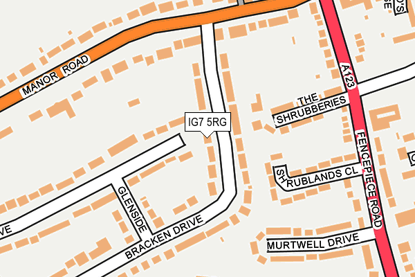 IG7 5RG map - OS OpenMap – Local (Ordnance Survey)