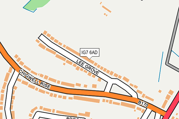 IG7 6AD map - OS OpenMap – Local (Ordnance Survey)