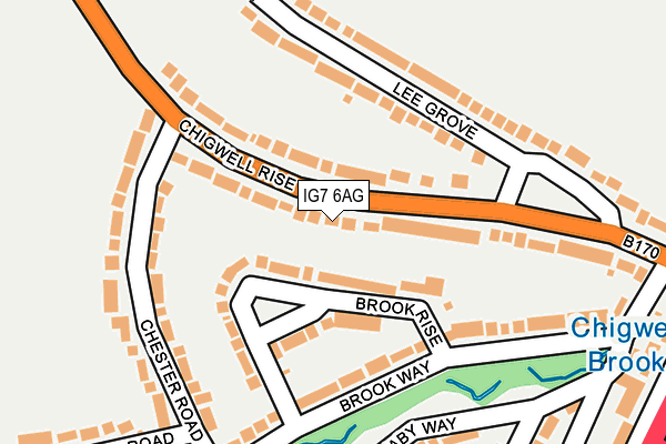 IG7 6AG map - OS OpenMap – Local (Ordnance Survey)