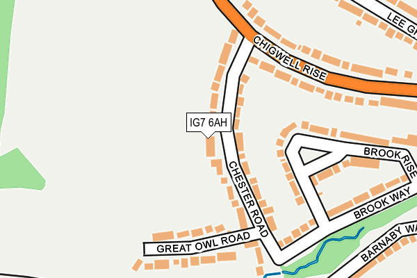 IG7 6AH map - OS OpenMap – Local (Ordnance Survey)