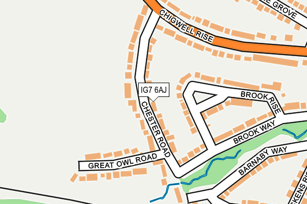 IG7 6AJ map - OS OpenMap – Local (Ordnance Survey)