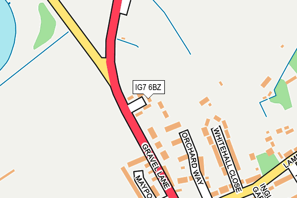 IG7 6BZ map - OS OpenMap – Local (Ordnance Survey)