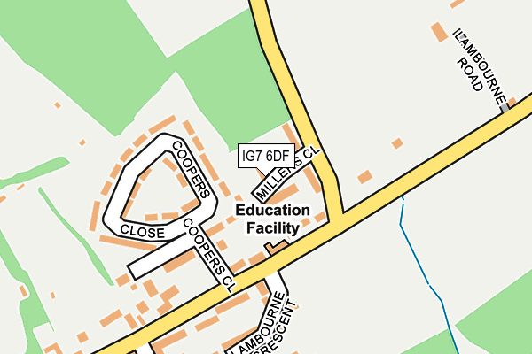 IG7 6DF map - OS OpenMap – Local (Ordnance Survey)