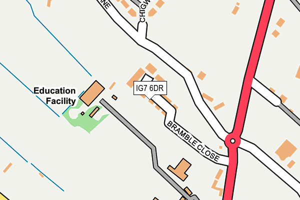 IG7 6DR map - OS OpenMap – Local (Ordnance Survey)
