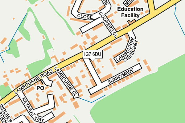 IG7 6DU map - OS OpenMap – Local (Ordnance Survey)
