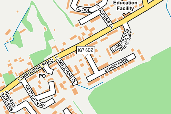 IG7 6DZ map - OS OpenMap – Local (Ordnance Survey)