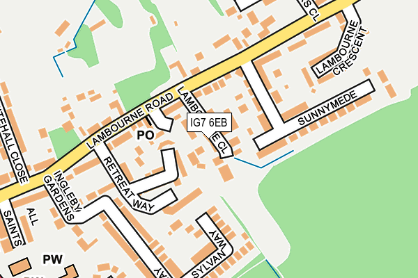 IG7 6EB map - OS OpenMap – Local (Ordnance Survey)