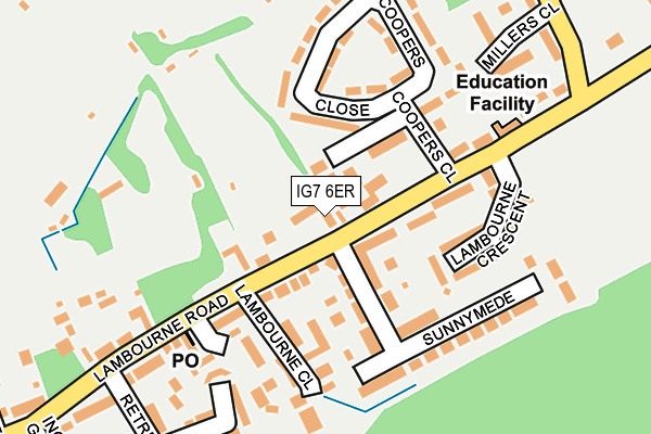 IG7 6ER map - OS OpenMap – Local (Ordnance Survey)