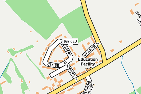 IG7 6EU map - OS OpenMap – Local (Ordnance Survey)