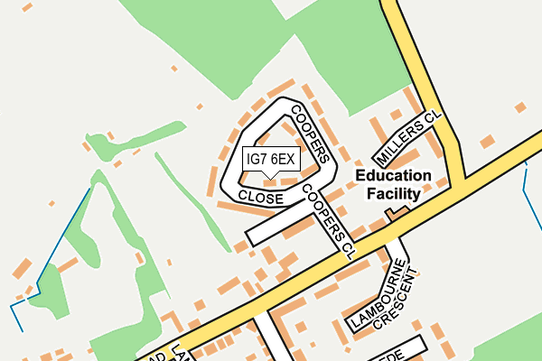 IG7 6EX map - OS OpenMap – Local (Ordnance Survey)