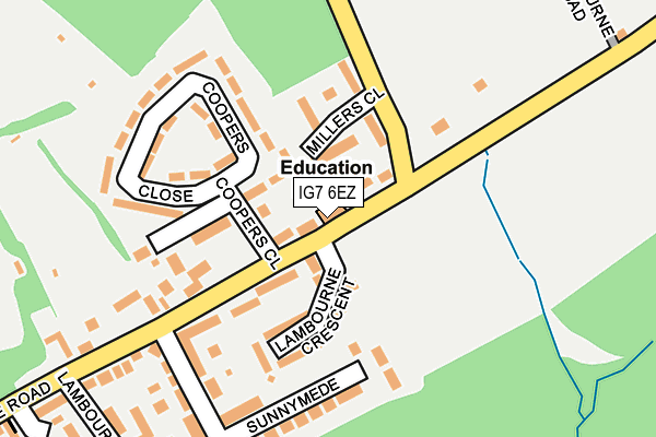 IG7 6EZ map - OS OpenMap – Local (Ordnance Survey)