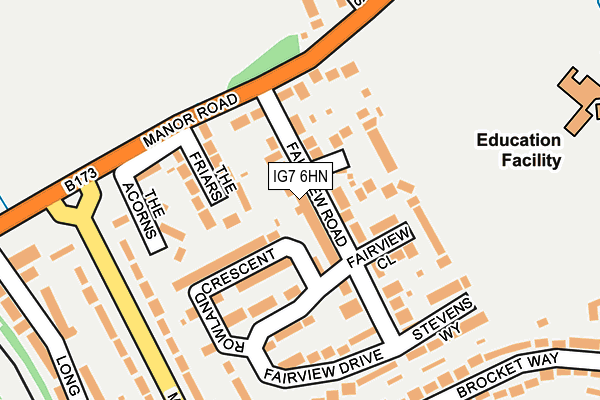 IG7 6HN map - OS OpenMap – Local (Ordnance Survey)