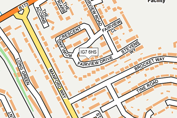 IG7 6HS map - OS OpenMap – Local (Ordnance Survey)