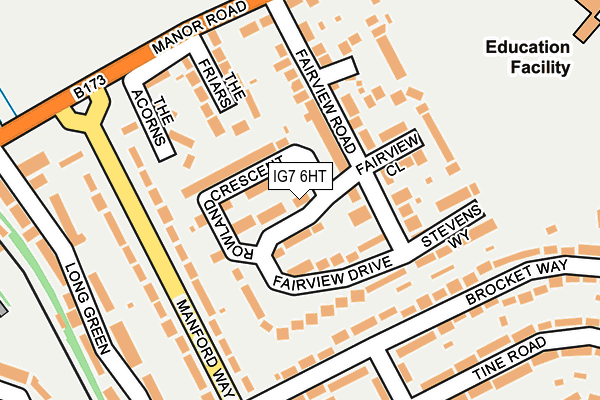 IG7 6HT map - OS OpenMap – Local (Ordnance Survey)