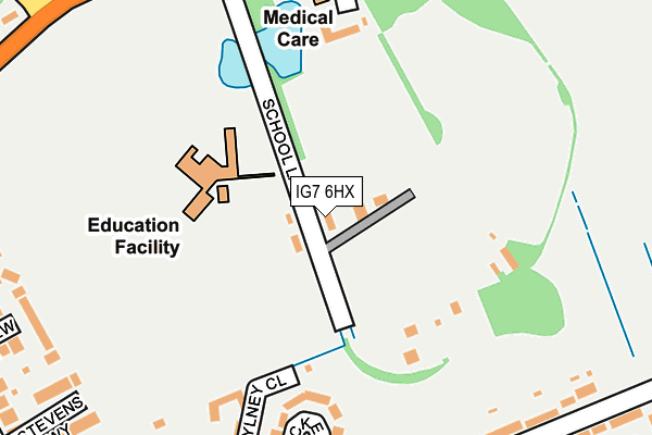 IG7 6HX map - OS OpenMap – Local (Ordnance Survey)