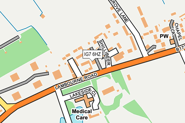 IG7 6HZ map - OS OpenMap – Local (Ordnance Survey)