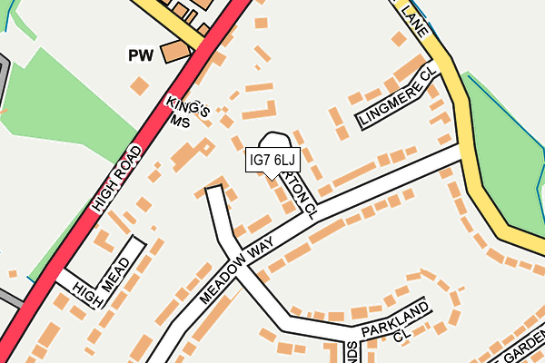 IG7 6LJ map - OS OpenMap – Local (Ordnance Survey)
