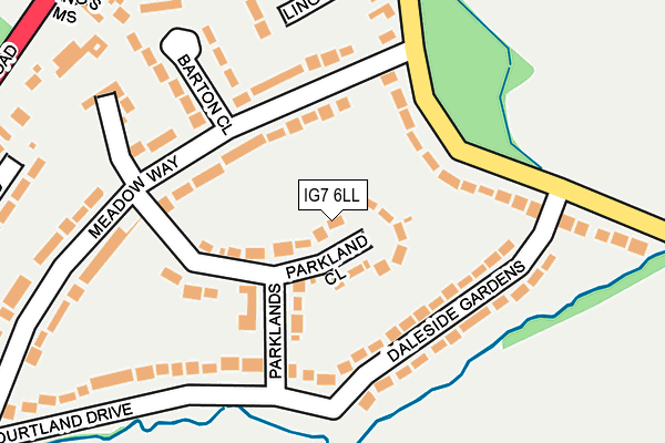 IG7 6LL map - OS OpenMap – Local (Ordnance Survey)