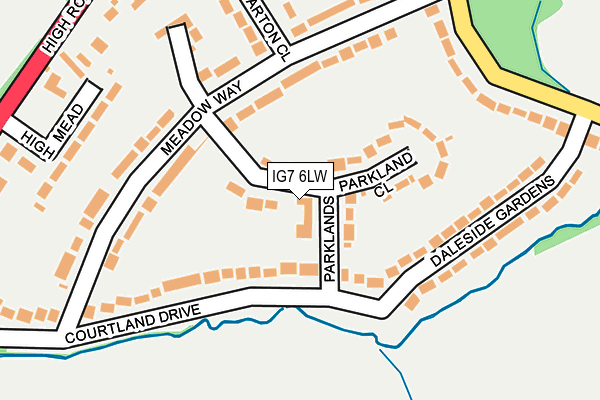 IG7 6LW map - OS OpenMap – Local (Ordnance Survey)