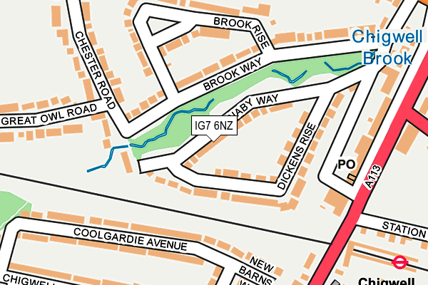 IG7 6NZ map - OS OpenMap – Local (Ordnance Survey)