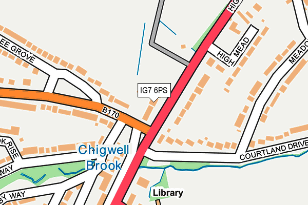 IG7 6PS map - OS OpenMap – Local (Ordnance Survey)