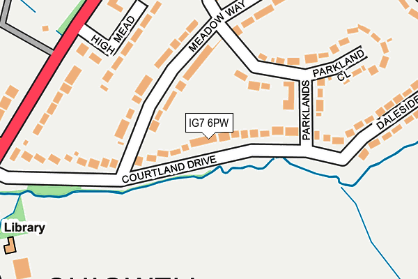 IG7 6PW map - OS OpenMap – Local (Ordnance Survey)