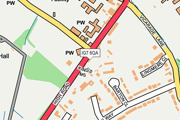 IG7 6QA map - OS OpenMap – Local (Ordnance Survey)
