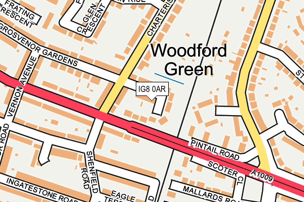 IG8 0AR map - OS OpenMap – Local (Ordnance Survey)