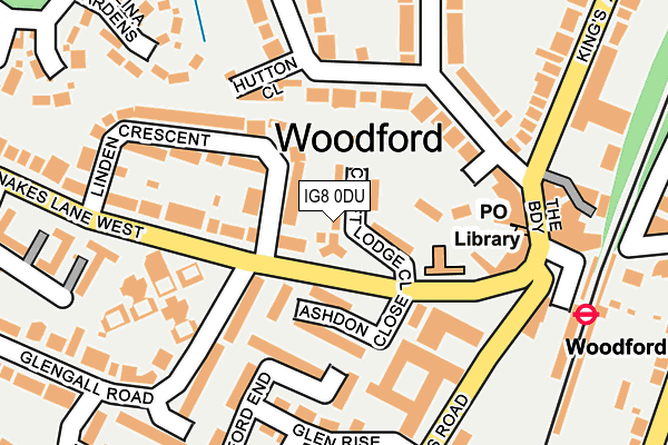 IG8 0DU map - OS OpenMap – Local (Ordnance Survey)