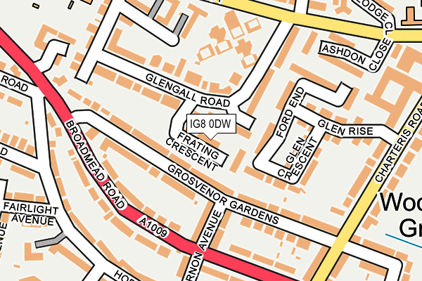 IG8 0DW map - OS OpenMap – Local (Ordnance Survey)