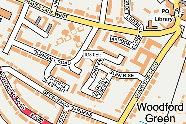 IG8 0EG map - OS OpenMap – Local (Ordnance Survey)
