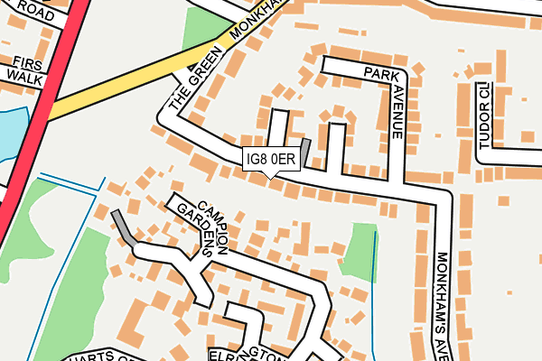 IG8 0ER map - OS OpenMap – Local (Ordnance Survey)