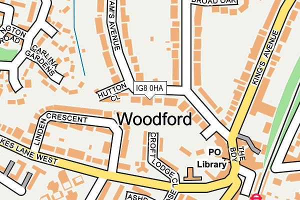 IG8 0HA map - OS OpenMap – Local (Ordnance Survey)